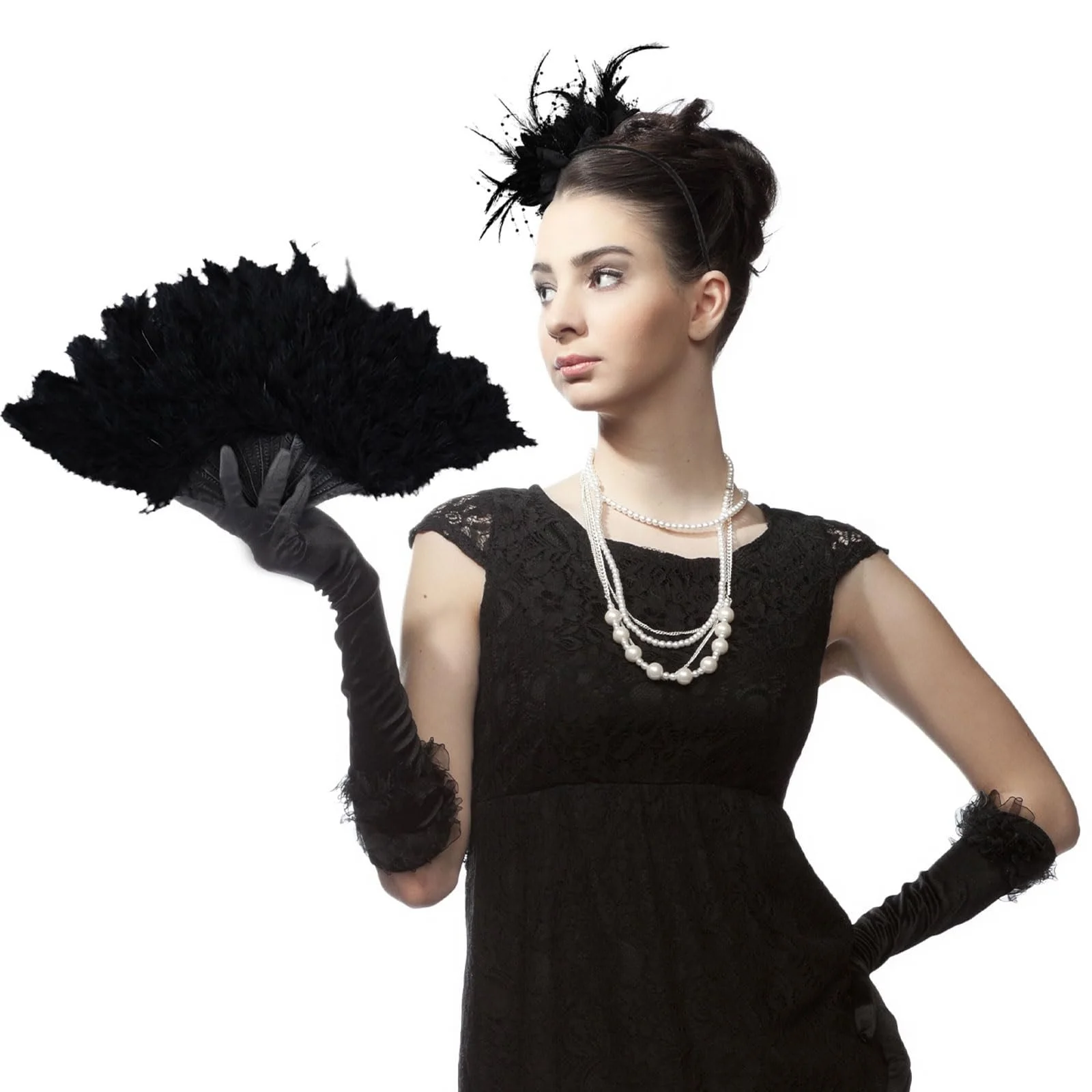 Обруч на голову з пір'ям і штучними квітами, фото №6 Обруч на голову з пір'ям і штучними квітами, фото №6