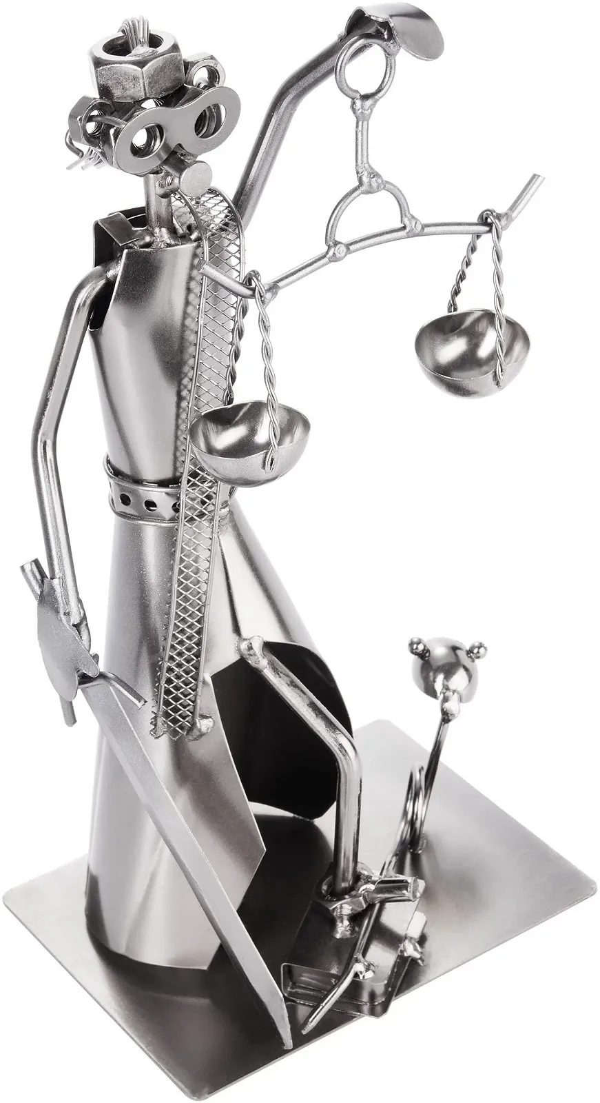 Металлическая фигурка BRUBAKER Screw Man Justitia со змеей и весами, фото №6