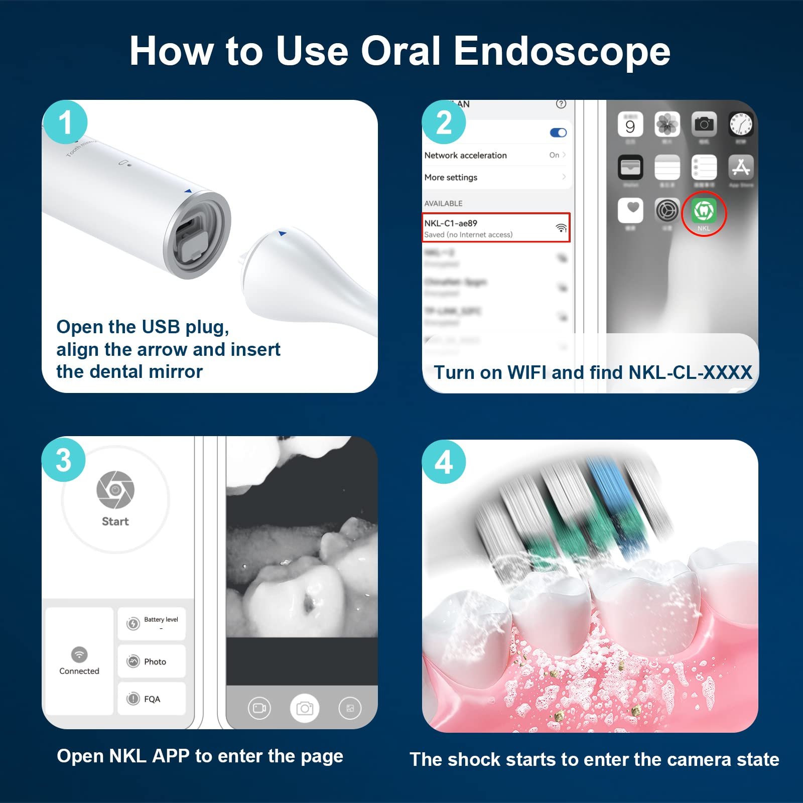 Електрична звукова зубна щітка PTHTECHUS 3 режими Таймер IPX7 Акумулятор 45 днів з додатком, фото №5