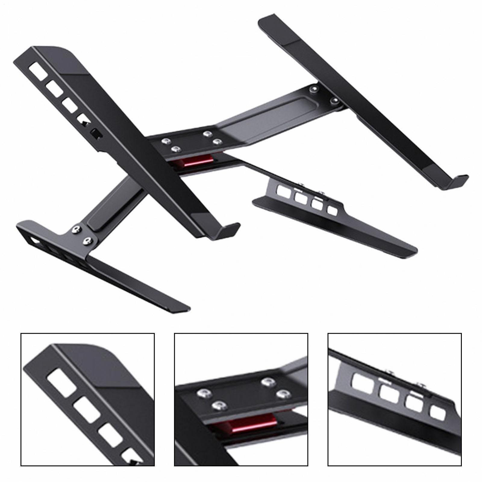 Підставка регульована для ноутбука, настільна для комп'ютера, кут нахилу 150 градусів, вбудоване тепловідведення, силіконові накладки проти ковзання, фото №7