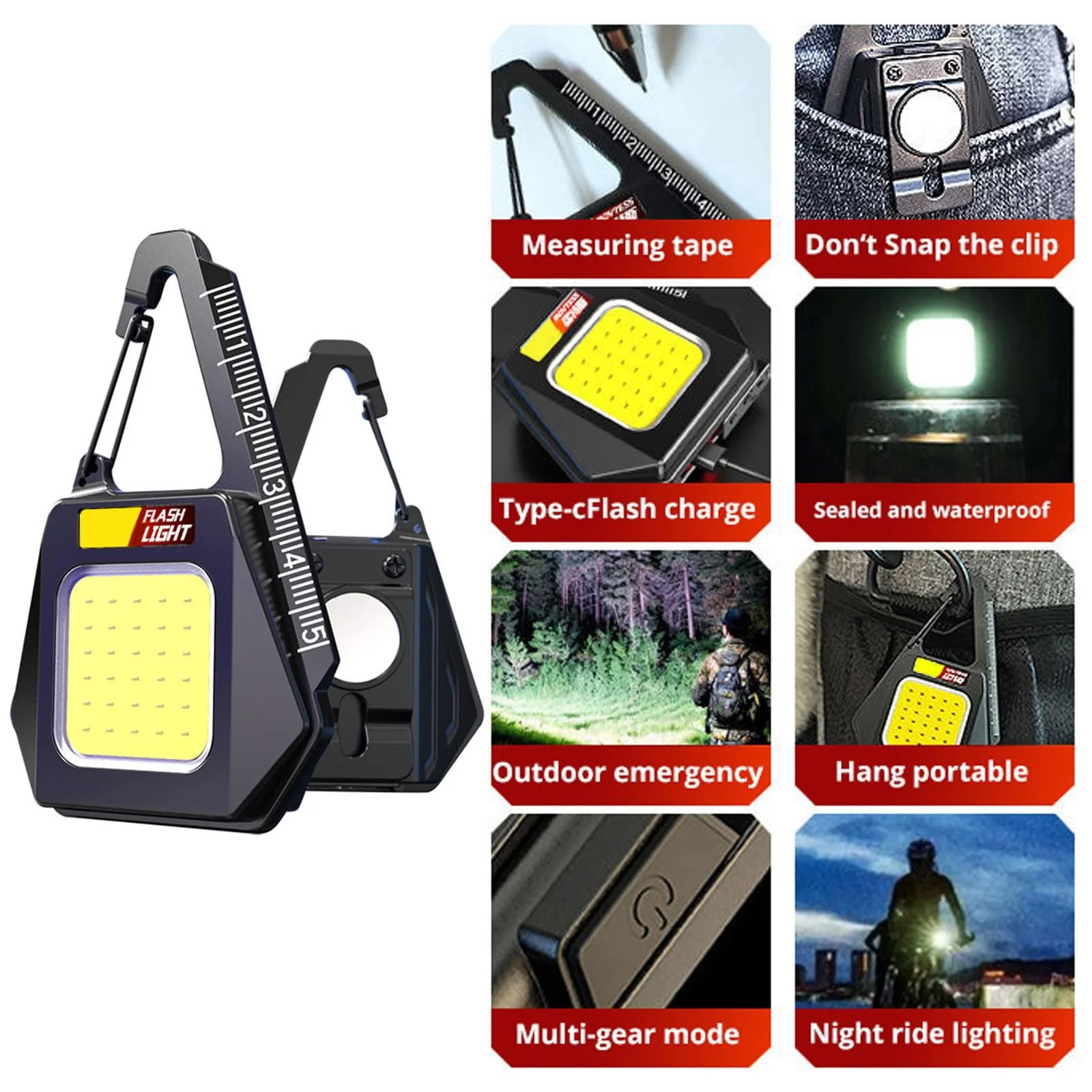 Ручний ліхтарик для надзвичайних ситуацій Camping LED Pocket Lamp Work Bright для кемпінгу, риболовлі, прогулянок, багатофункціональний ручний для надзвичайних ситуацій, фото №3