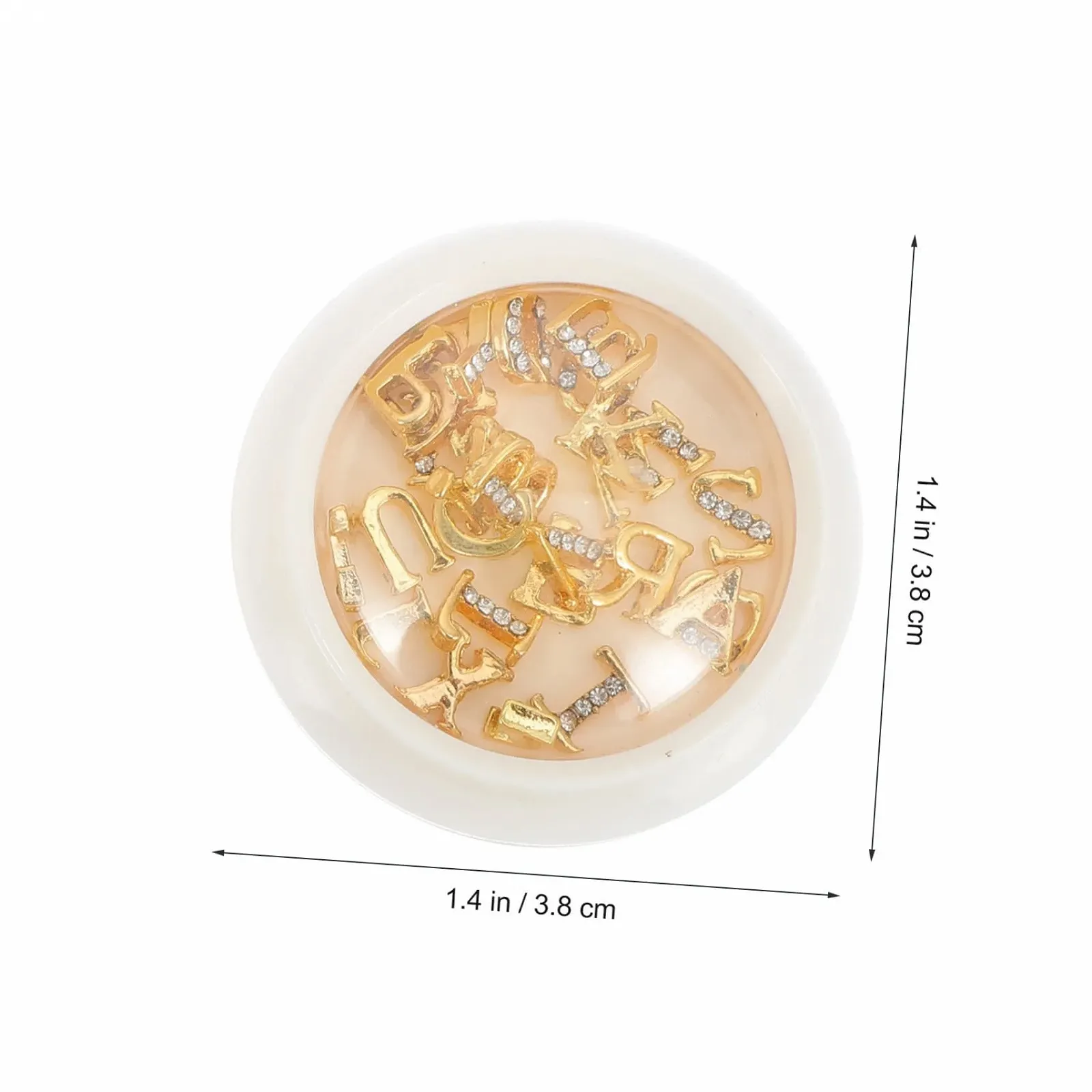 Прикраси для нігтів Метал Healeved Літери 3D, фото №7