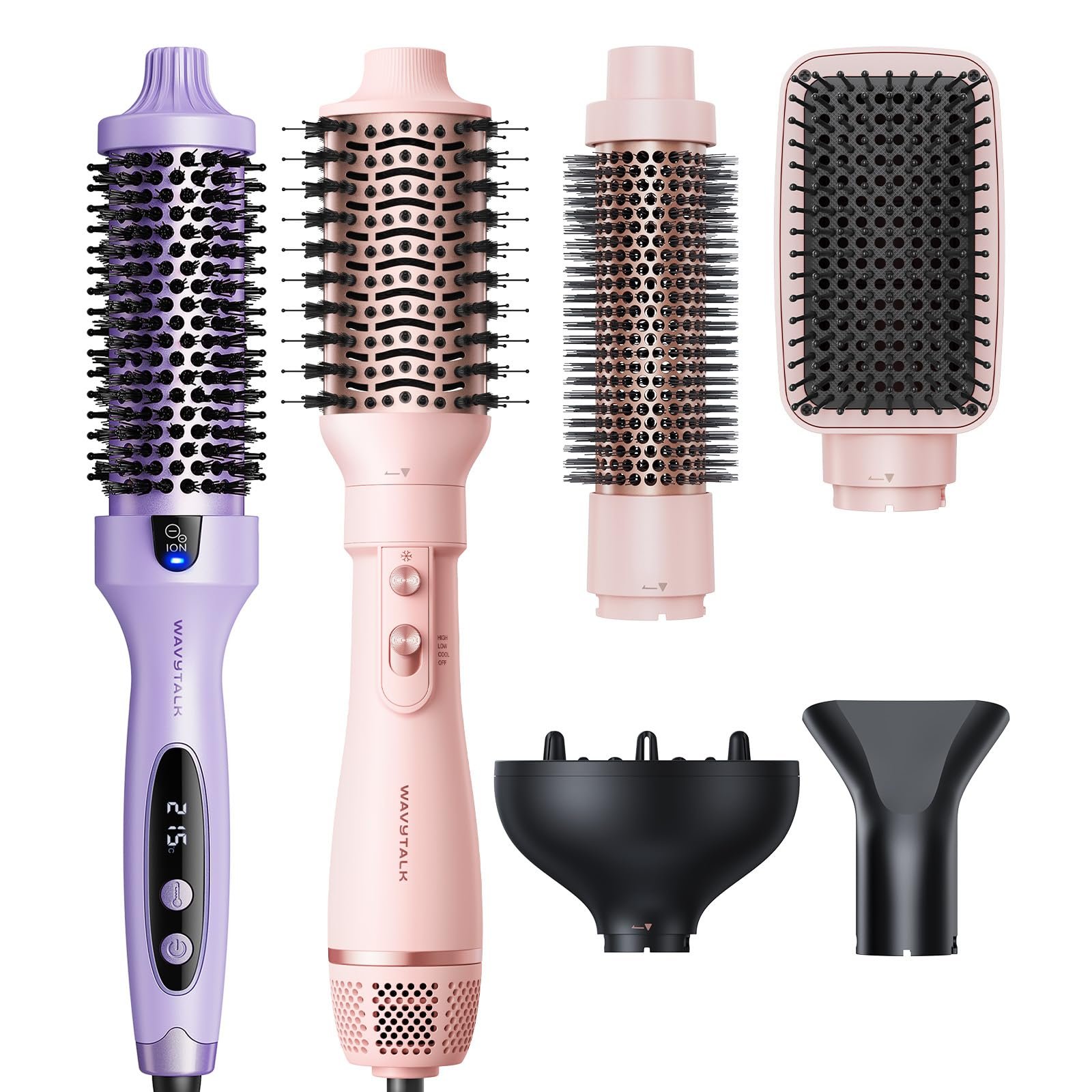 Стайлер для волос Wavytalk Air Sculpt 5 в 1 Термощетка Blowout Boost 900 W Purple, фото №1 Стайлер для волос Wavytalk Air Sculpt 5 в 1 Термощетка Blowout Boost 900 W Purple, фото №1