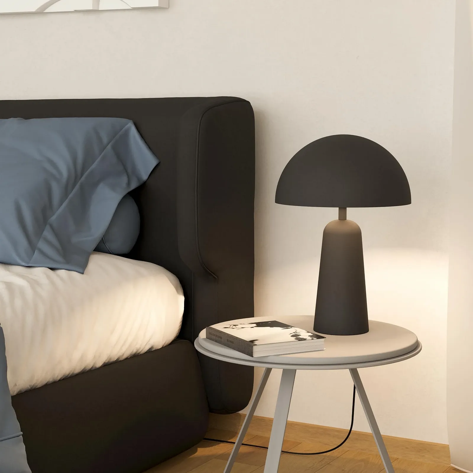 Настільна лампа EGLO Aranzola у формі гриба металева E27 Чорно-біла, фото №4