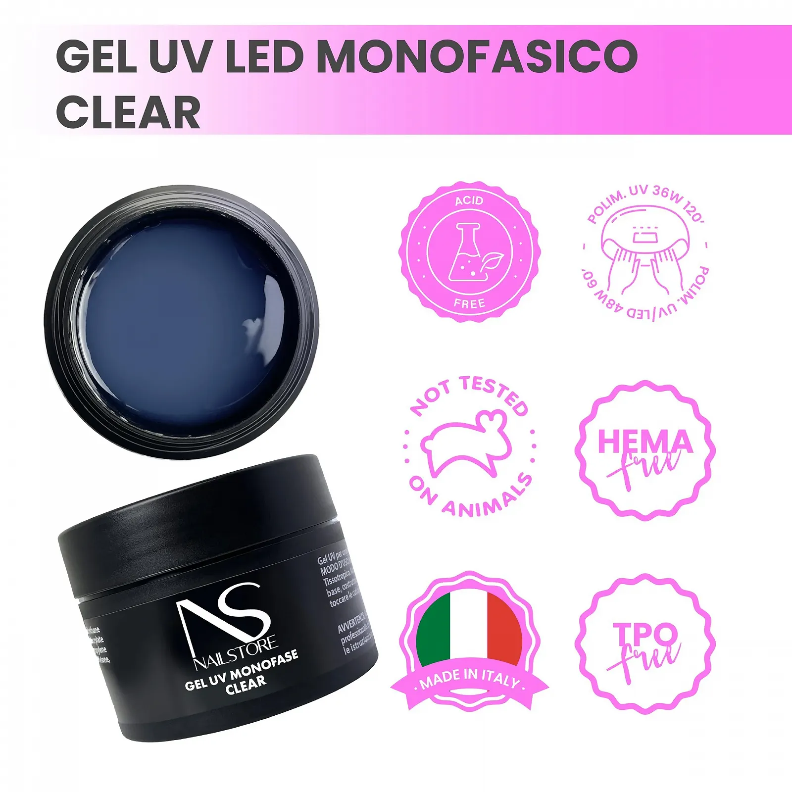 Однофазний прозорий гель 50, фото №4