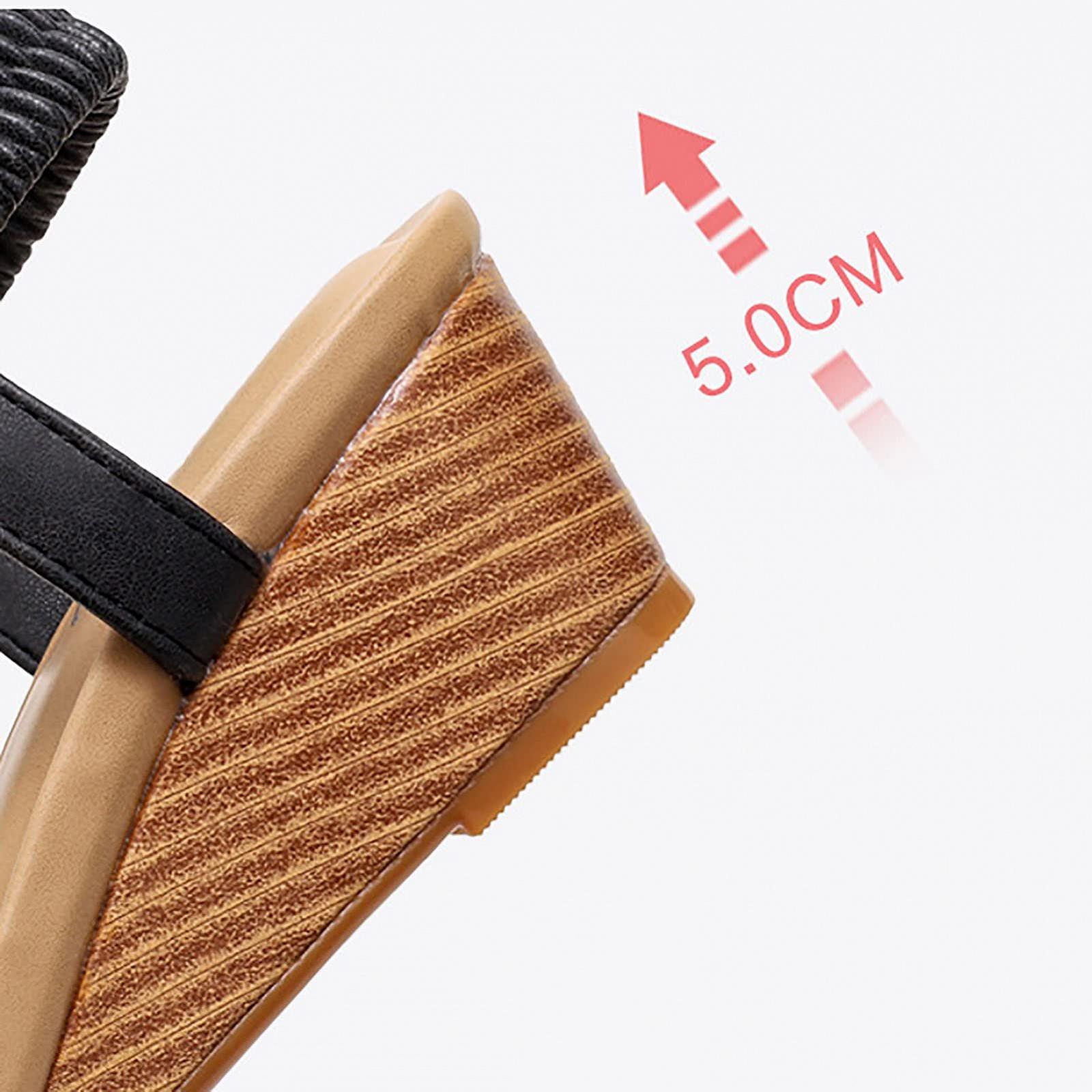 Сандалии на каблуке PU Черный, фото №3