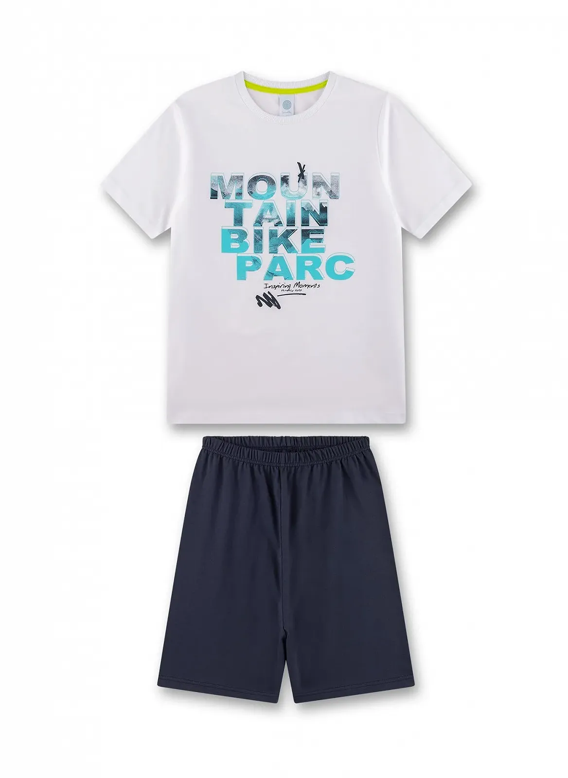 Піжама Sanetta Шорти Білий для хлопчиків, фото №1