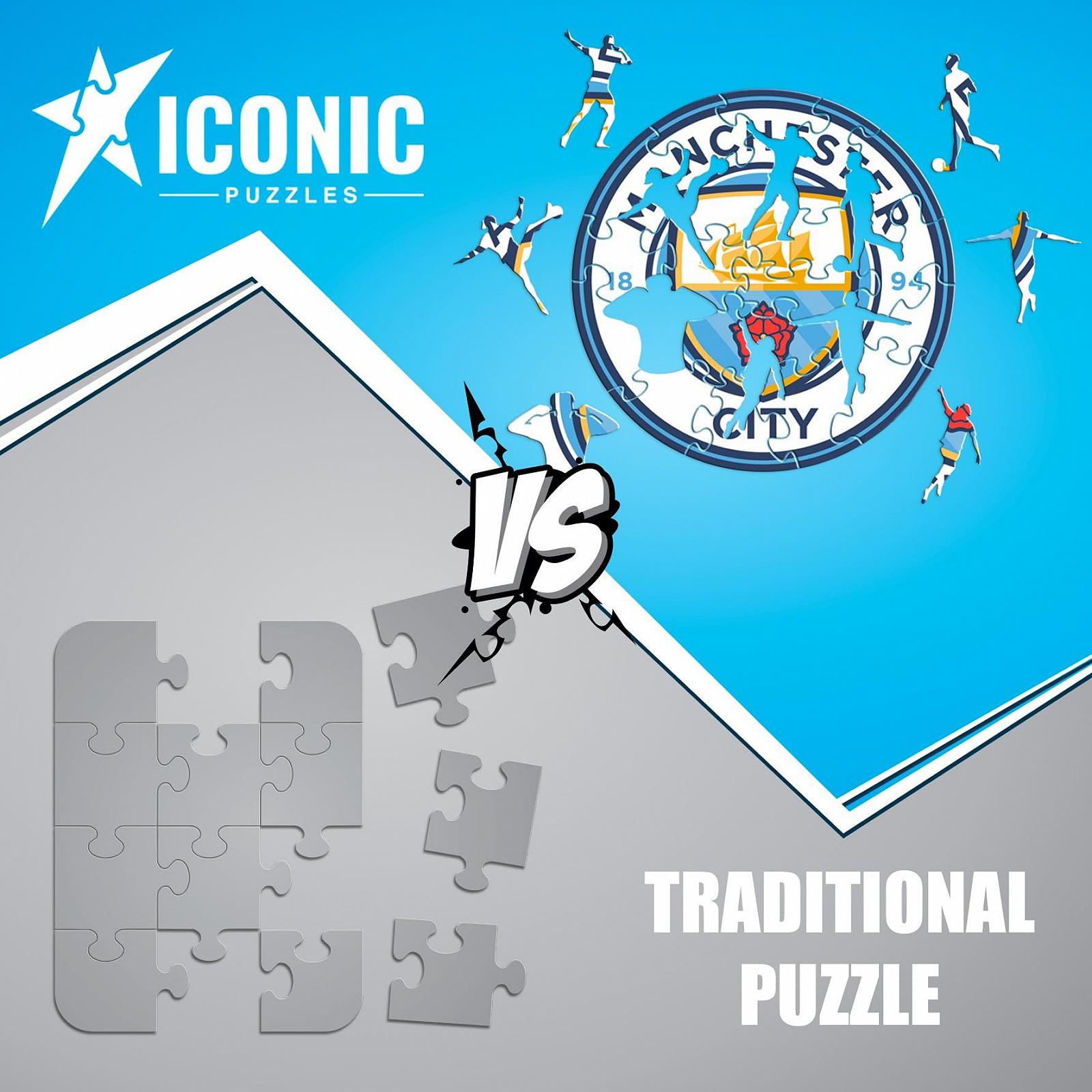 Пазл Iconic Puzzles Manchester City Crest 150 деталей деревянный, фото №5