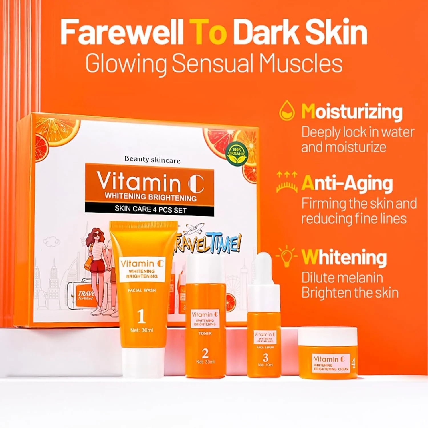 Набір для догляду за обличчям для жінок - Набір для догляду за шкірою з 4 предметів, фото №2