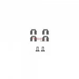 Комплект аксессуаров, тормозные колодки METZGER 109-1233 задний мост, передний мост - Фото 1