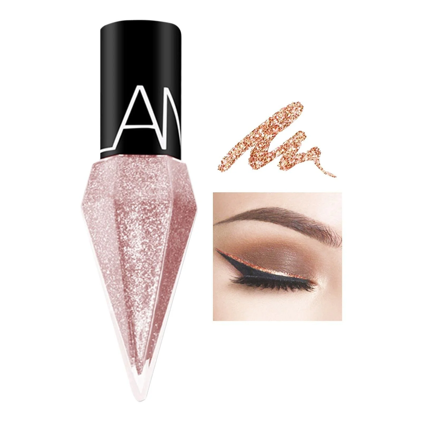 Блискуча Рідка Підводка для Очей Стійкий Діамантовий Блиск Гель 2 мл, фото №3