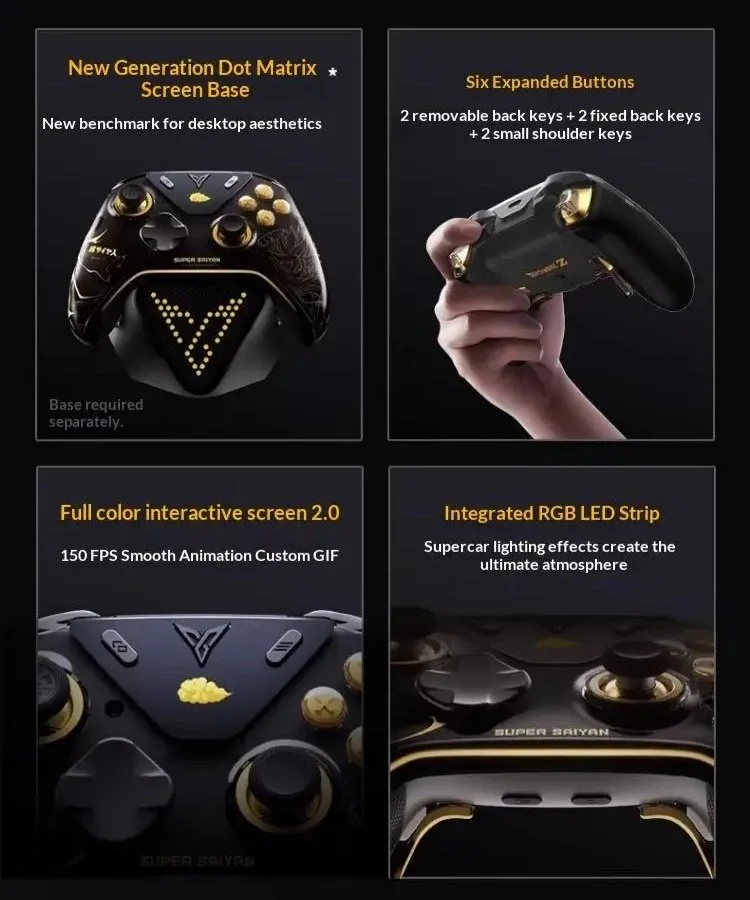 Геймпад FlyDigi APEX 5 Dragon Ball Black + док-станція (Android/Windows/Nintendo Switch/VR/iOS), фото №3