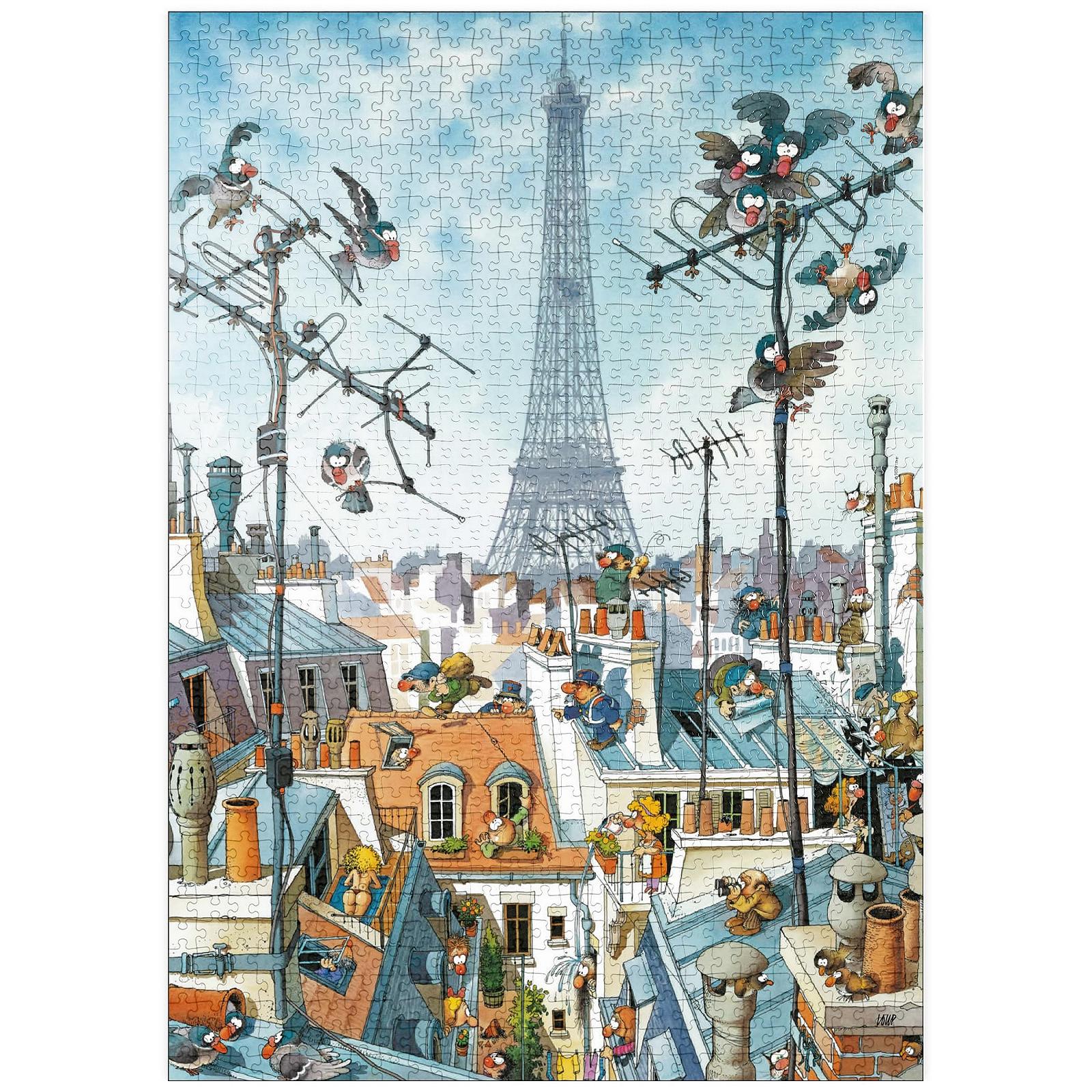 Пазл Heye Puzzle MyPuzzle Special Collection Cartoon Classics Эйфелева башня - Jean-Jacques Loup 1000 элементов, фото №1