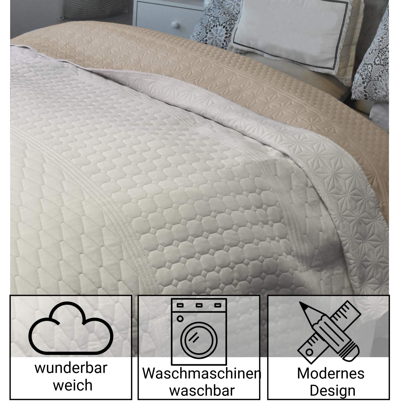 Покривало Homelevel 240 см x 220 см та 220 см x 200 см, фото №2