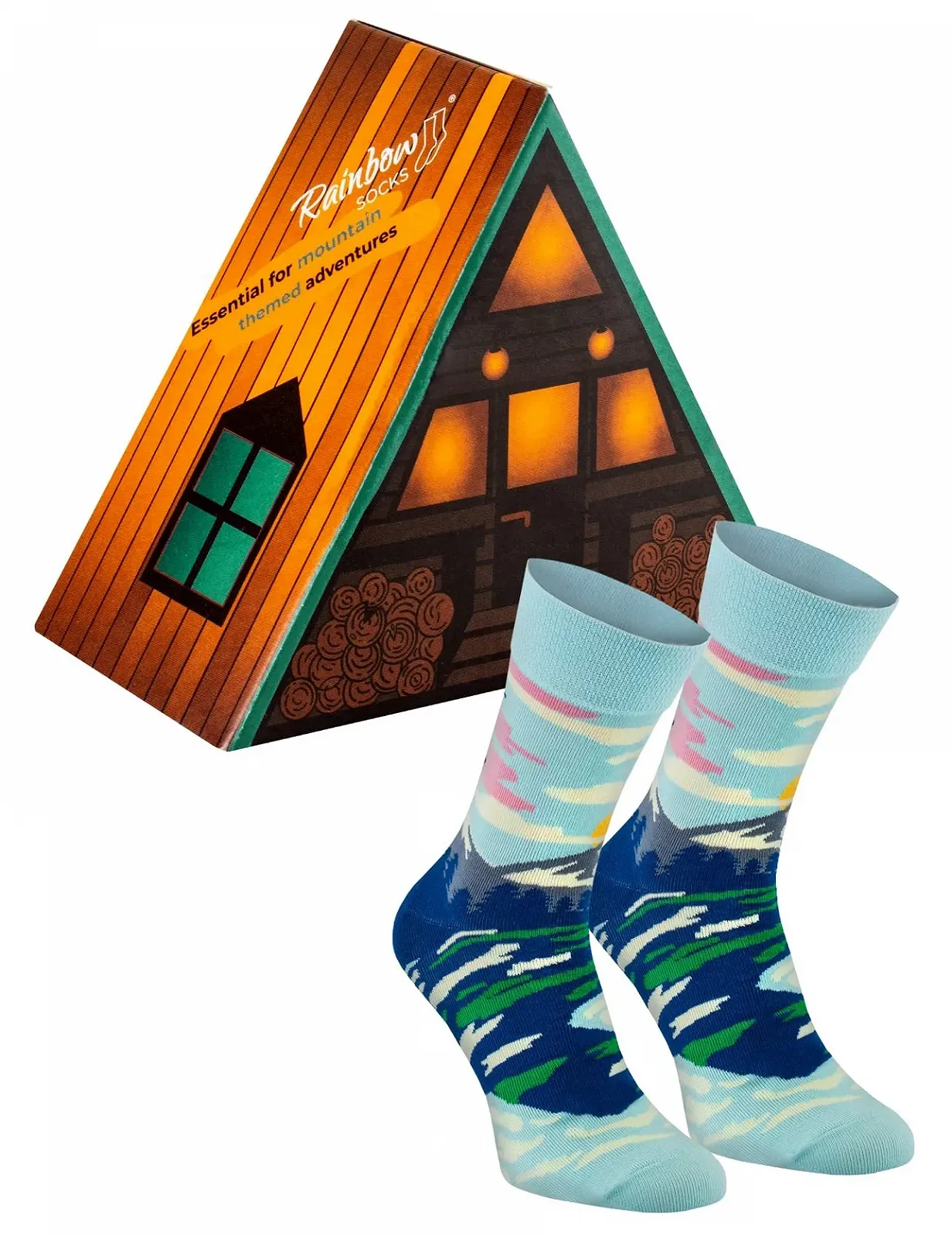 Шкарпетки Унісекс Кольорові Rainbow Socks Mountain Hut - 1 пара, фото №1 Шкарпетки Унісекс Кольорові Rainbow Socks Mountain Hut - 1 пара, фото №1