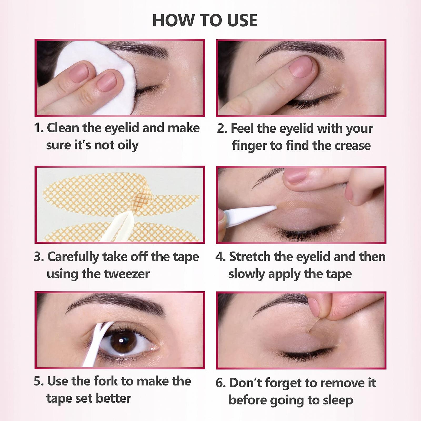 Pack VENICCE LOVE Eyelid Tape 1200 шт. натільний колір, фото №5