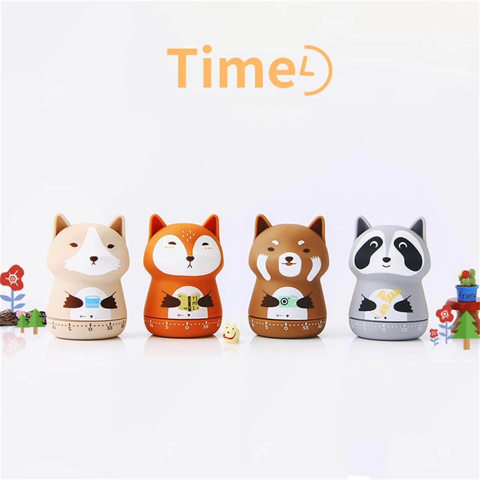 Таймер кухонный механический Herifam Forest Animals 60 минут, фото №2