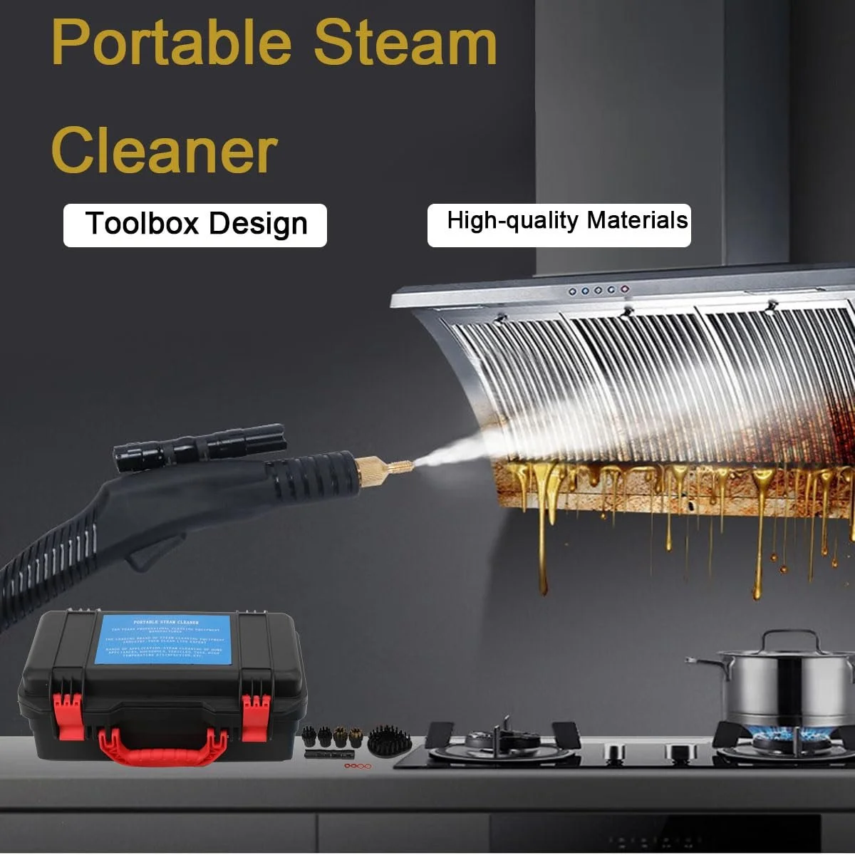 Пароочисник високотемпературний 3000 Вт 220 В 100-120 °C, фото №2