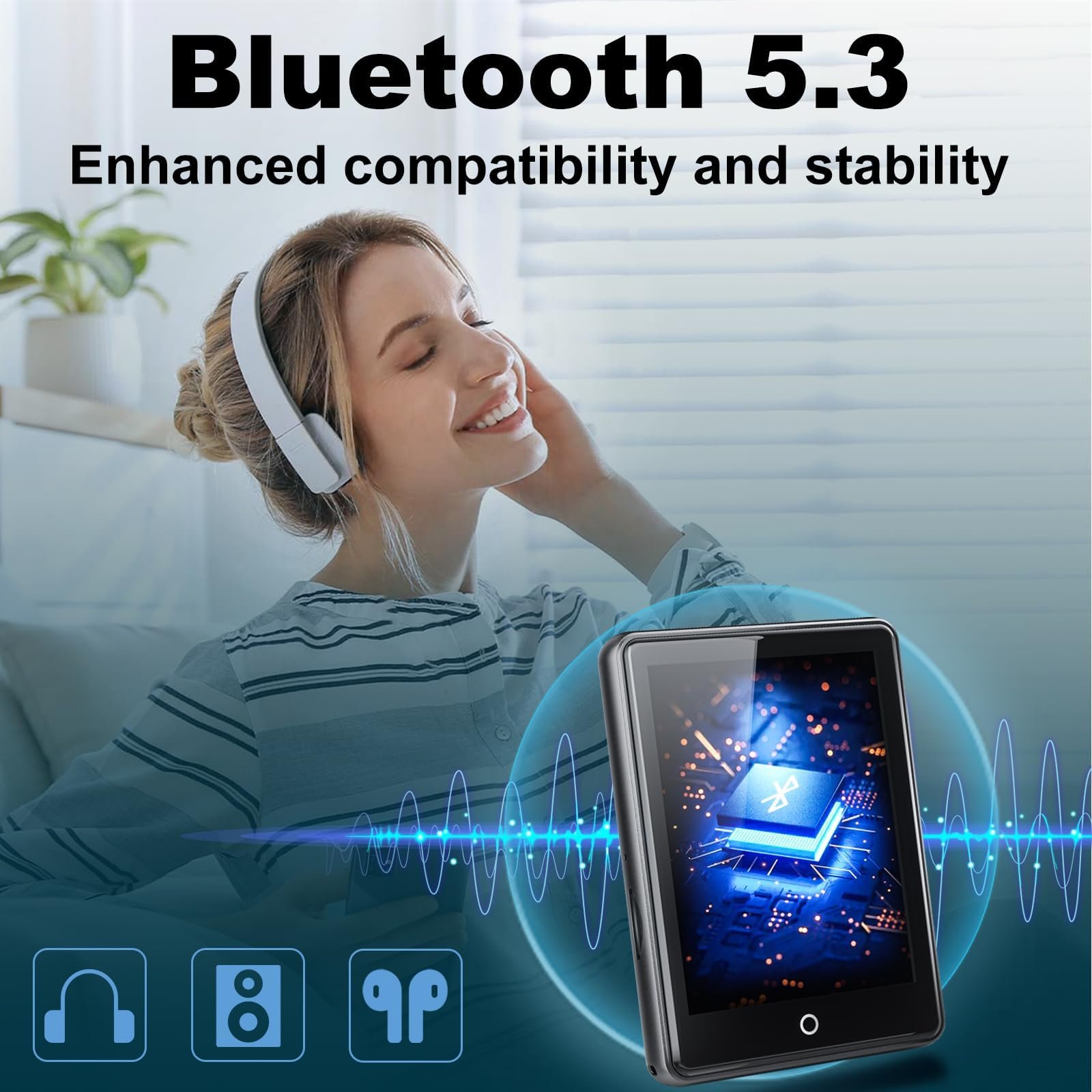 Сенсорний MP3 плеєр 64GB Bluetooth 5.3, фото №3 Сенсорний MP3 плеєр 64GB Bluetooth 5.3, фото №3