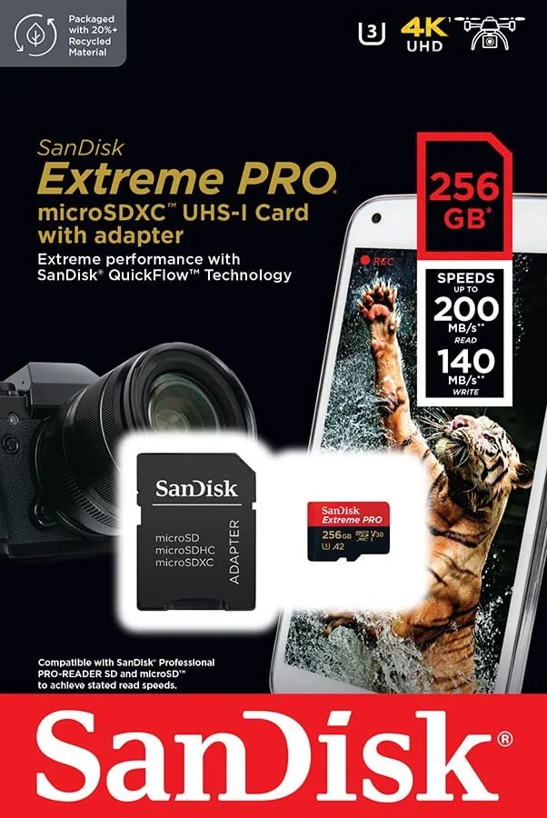 Карта памяти SanDisk Extreme PRO microSDXC UHS-I 256 GB, фото №5 Карта памяти SanDisk Extreme PRO microSDXC UHS-I 256 GB, фото №5