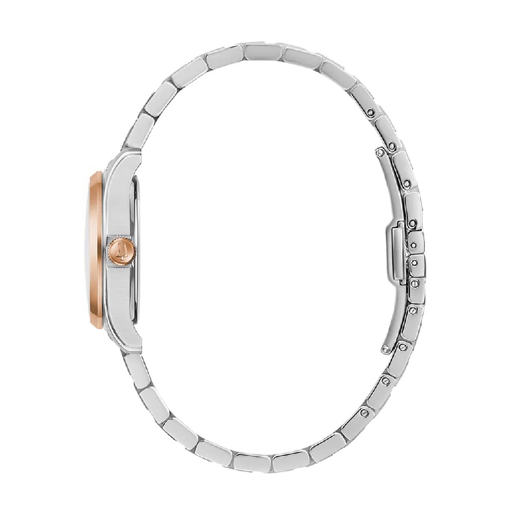 Жіночий аналоговий кварцовий годинник Bulova Classic 98M136, сталевий браслет, 2 кольори, фото №3