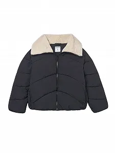 Куртка Mayoral с меховым воротником для девочки Черный - Фото 1