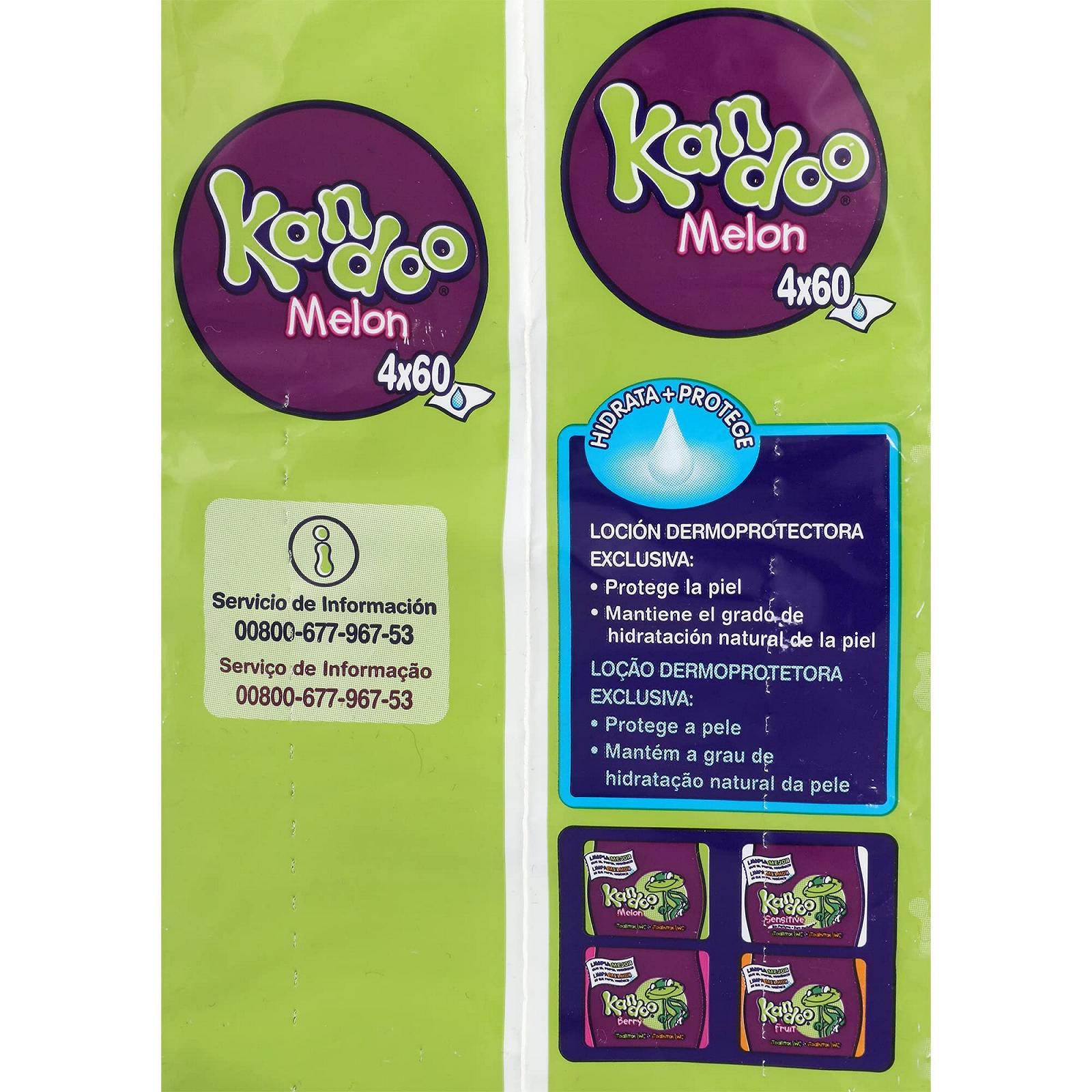 Серветки Kandoo Refill Диня 4 x 60, фото №4