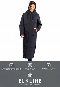 Пальто ELKLINE Beautiful 2019070 Зимове Жіноче Довге стьобане з капюшоном synthetic.ua - Фото 1