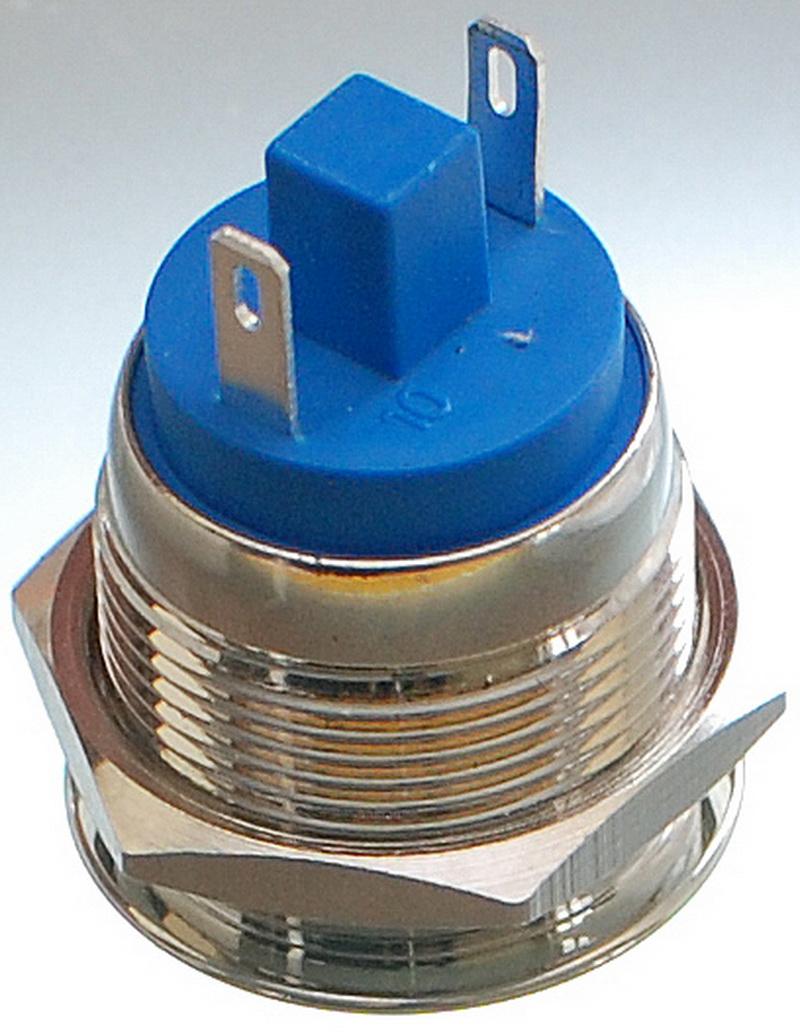 Кнопка антивандальна VJ Parts d22mm стрижка 19mm h29mm 2 контакту, фото №2