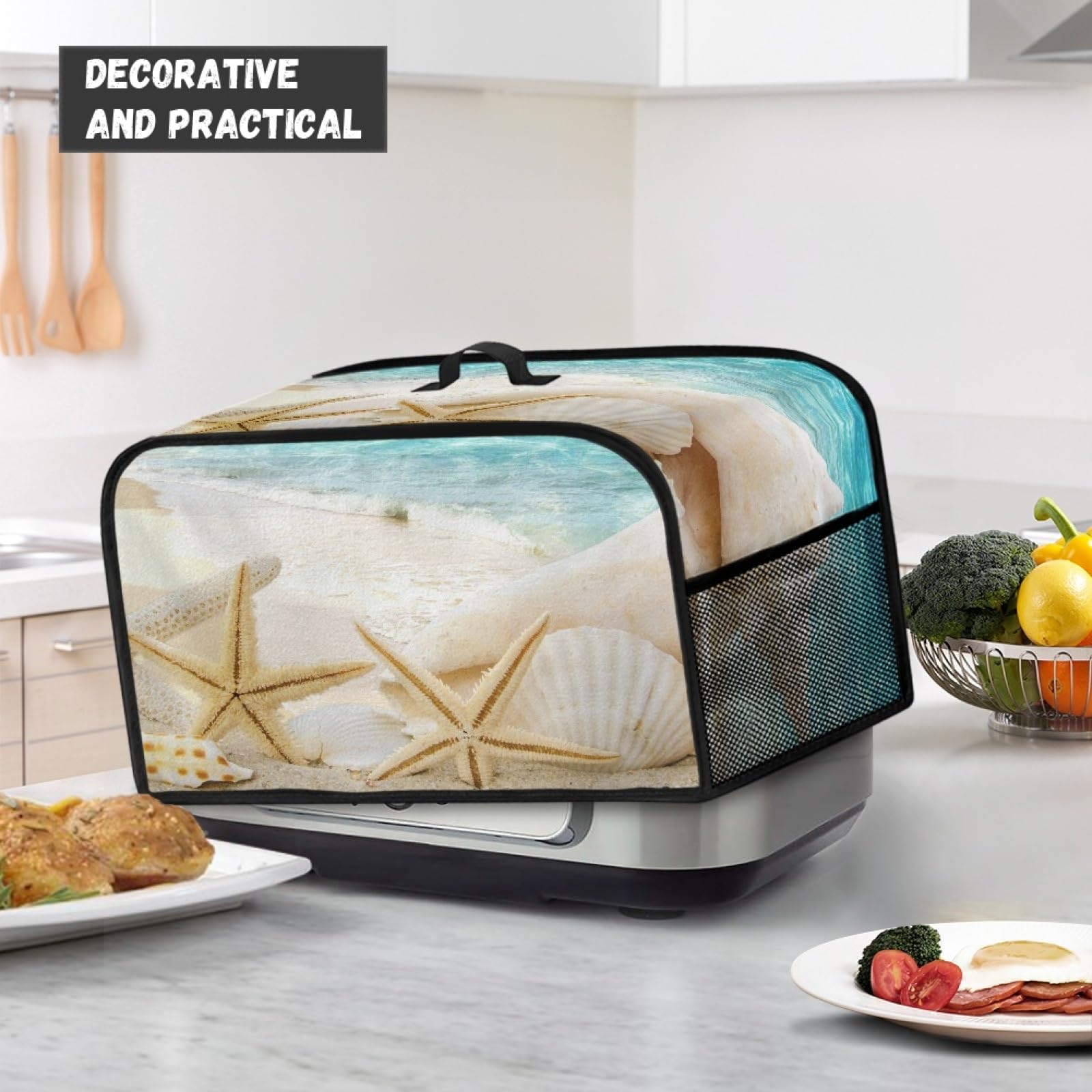 Чехол Wanyint Beach Print Casual Slow Cooker Compatible with Dutch Oven, фото №4