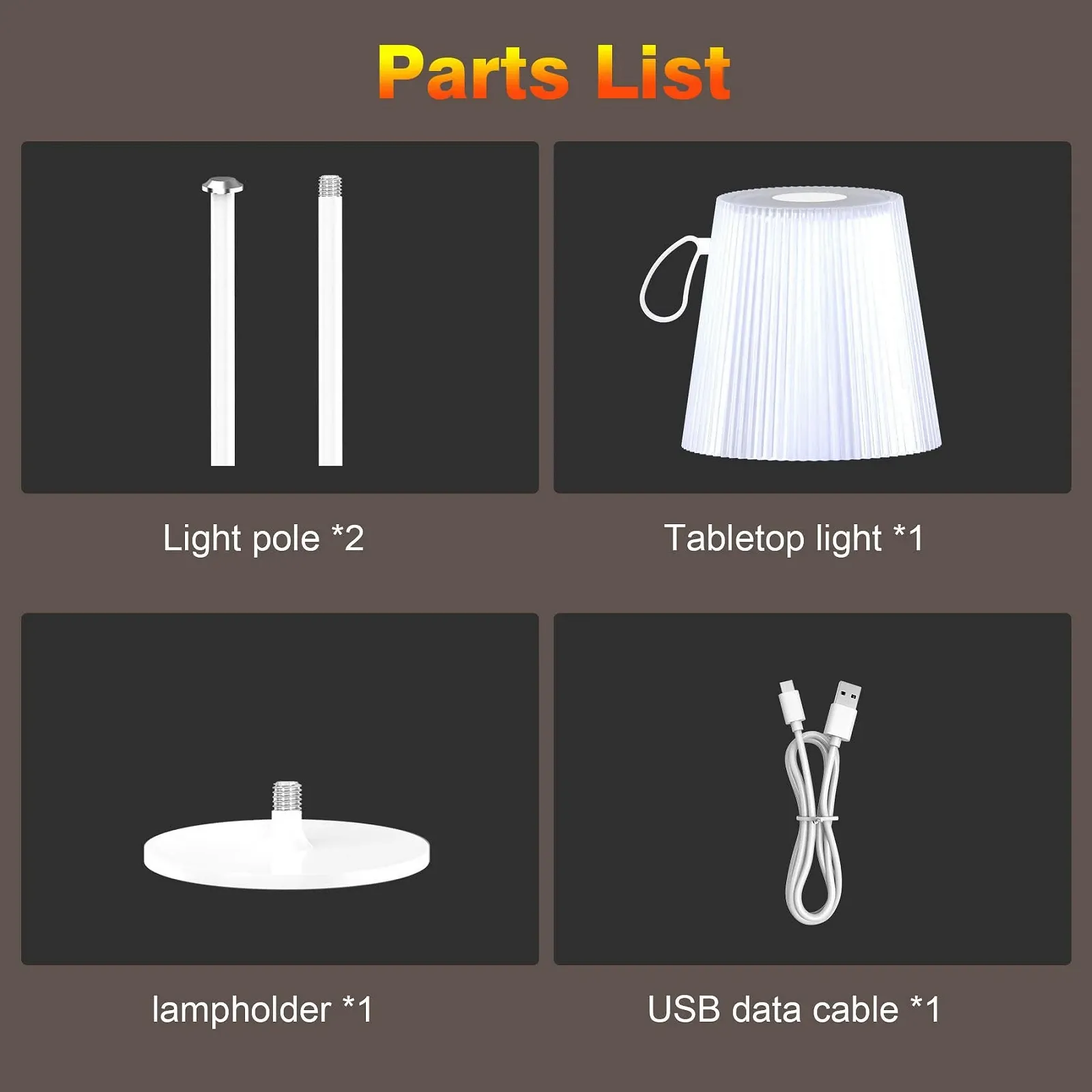 Настольная лампа LED Аккумуляторная Беспроводная 3000 K + RGB IP54 Белая, фото №8