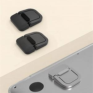 Комплект 2 шт. Портативная подставка для ноутбука, складной держатель, невидимая подставка-подкладка для ноутбука, держатель для ноутбука, ножки, серебристый synthetic.ua - Фото 1