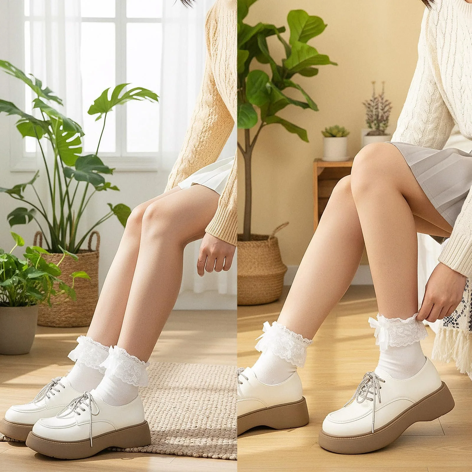 Шкарпетки з рюшами Dirndl з мереживним бантом, 2 пари, фото №7 Шкарпетки з рюшами Dirndl з мереживним бантом, 2 пари, фото №7