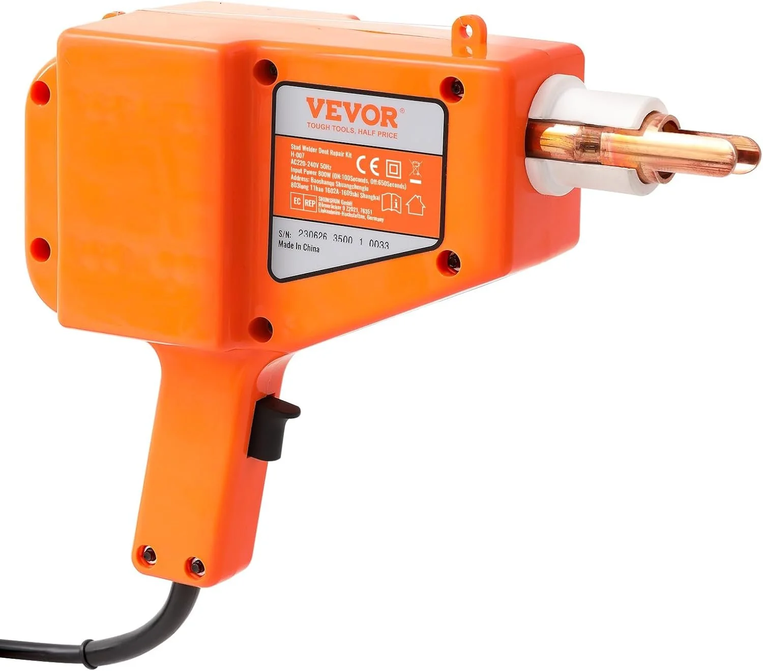 Комплект для видалення вм'ятин на кузові VEVOR Tire Nail Work / 800 Вт / 230V 50Hz / 5 режимів зварювання / Жовтий, фото №2 Комплект для видалення вм'ятин на кузові VEVOR Tire Nail Work / 800 Вт / 230V 50Hz / 5 режимів зварювання / Жовтий, фото №2