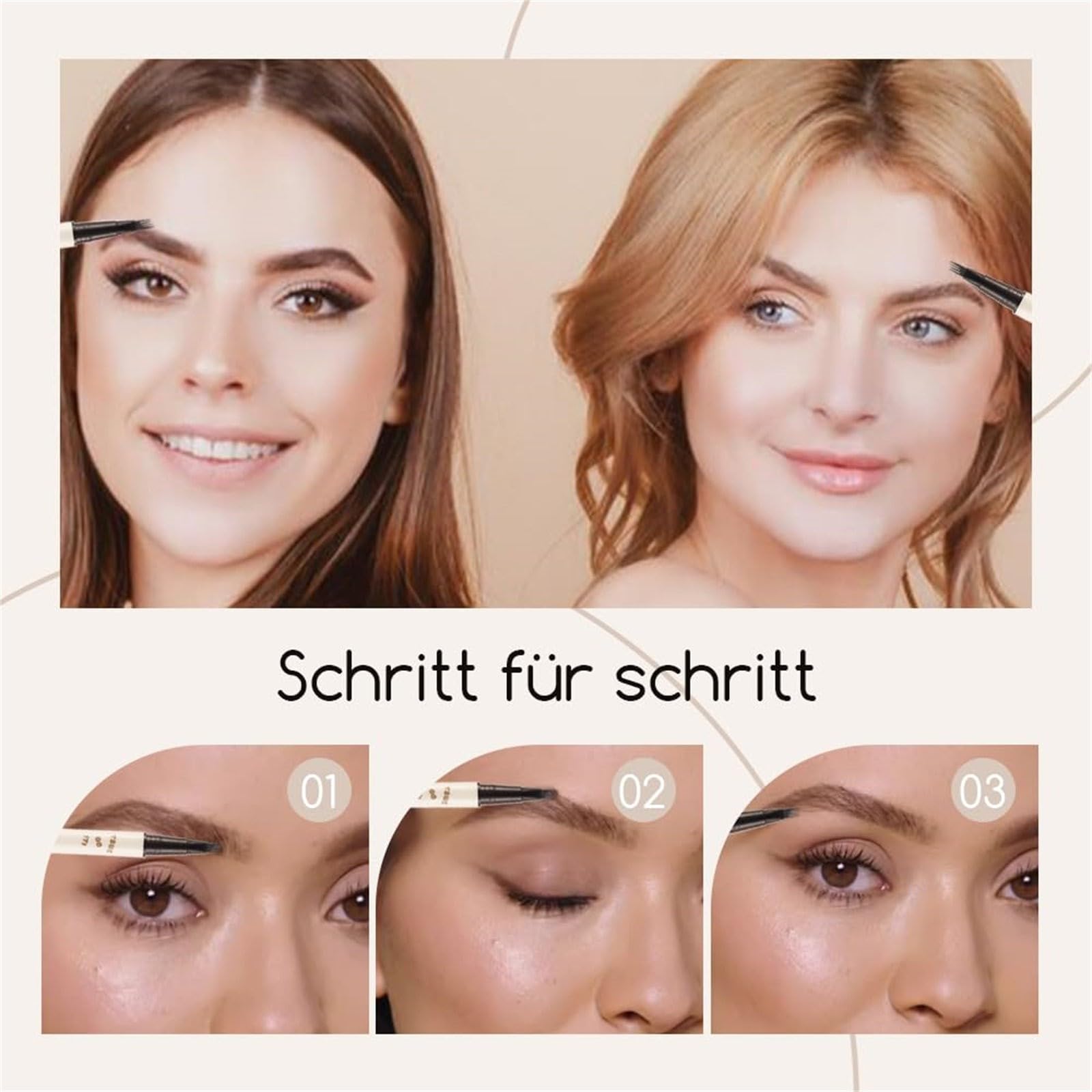 Карандаш для бровей Каламальчик Benefit 3D 4-вилочный для микроблейдинга Светлый цвет, фото №5 Карандаш для бровей Каламальчик Benefit 3D 4-вилочный для микроблейдинга Светлый цвет, фото №5