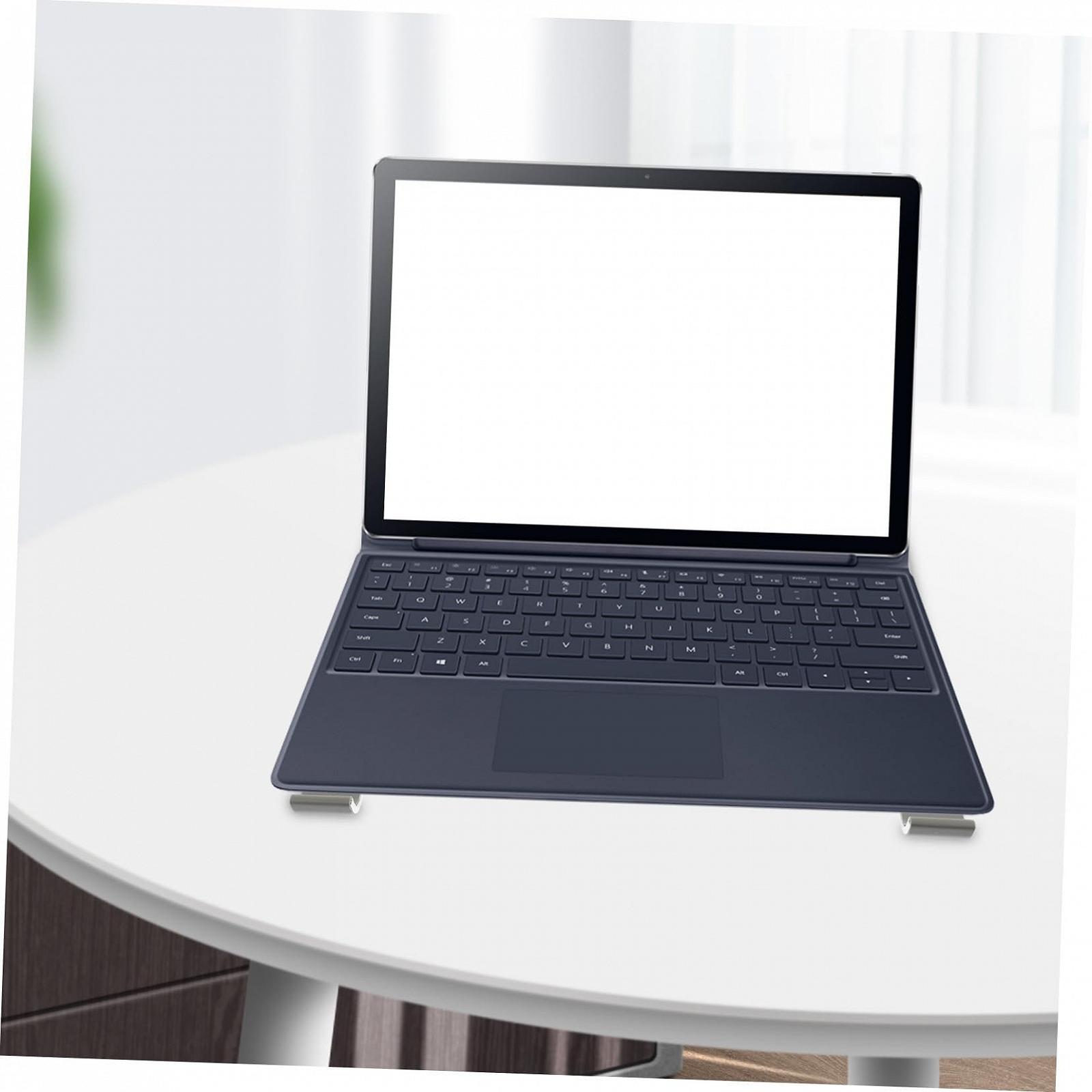 Подставка для ноутбука Sewroro Алюминиевая Настольная Подставка-Держатель с Нескользящей Силиконовой Защитой Легкая Стабильная Подставка для Ноутбука с Теплоотдачей для ПК и Планшета Серебряная, фото №8