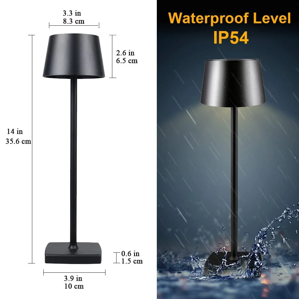 Настільна лампа LED Бездротова 6000 mAh IP54 Алюмінієвий сплав, фото №9