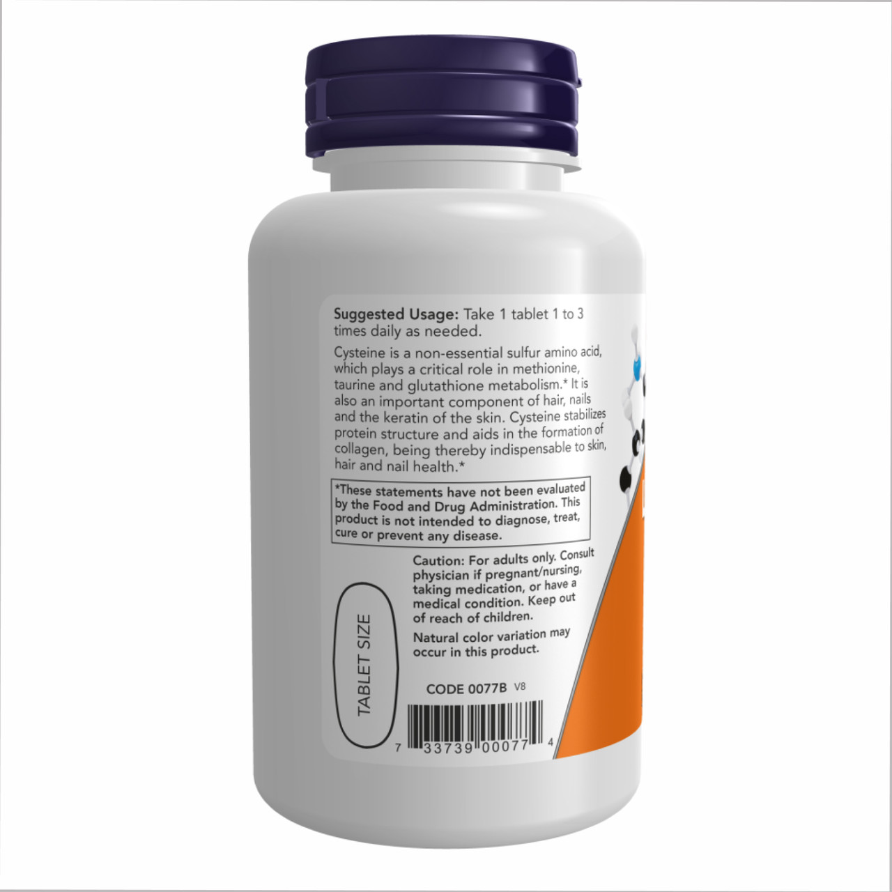 Cysteine 500mg 100 tabs, фото №3