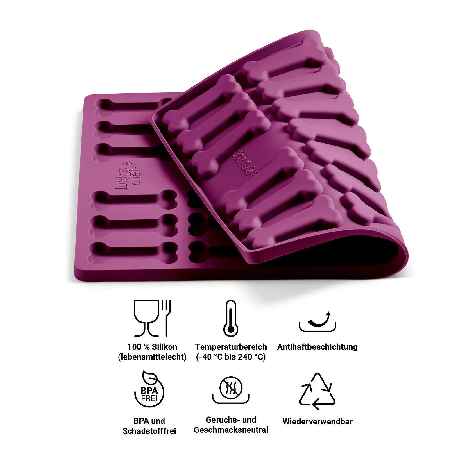 Килимок для випікання DIY Dog Biscuits Large Bone силіконовий антипригарний без запаху безпечний для харчових продуктів без BPA Ягідний, фото №3 Килимок для випікання DIY Dog Biscuits Large Bone силіконовий антипригарний без запаху безпечний для харчових продуктів без BPA Ягідний, фото №3