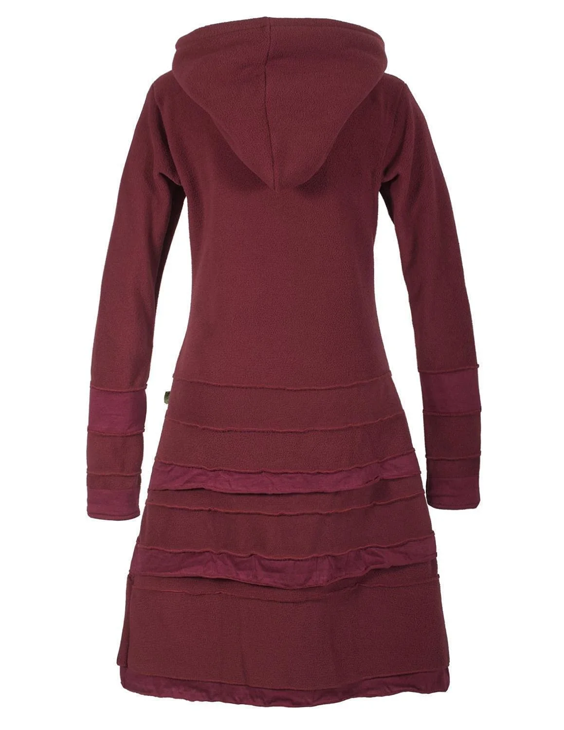 Пальто Vishes из лоскутов ткани, экологичное, переработанное, флисовое, с капюшоном, фото №2 Пальто Vishes из лоскутов ткани, экологичное, переработанное, флисовое, с капюшоном, фото №2