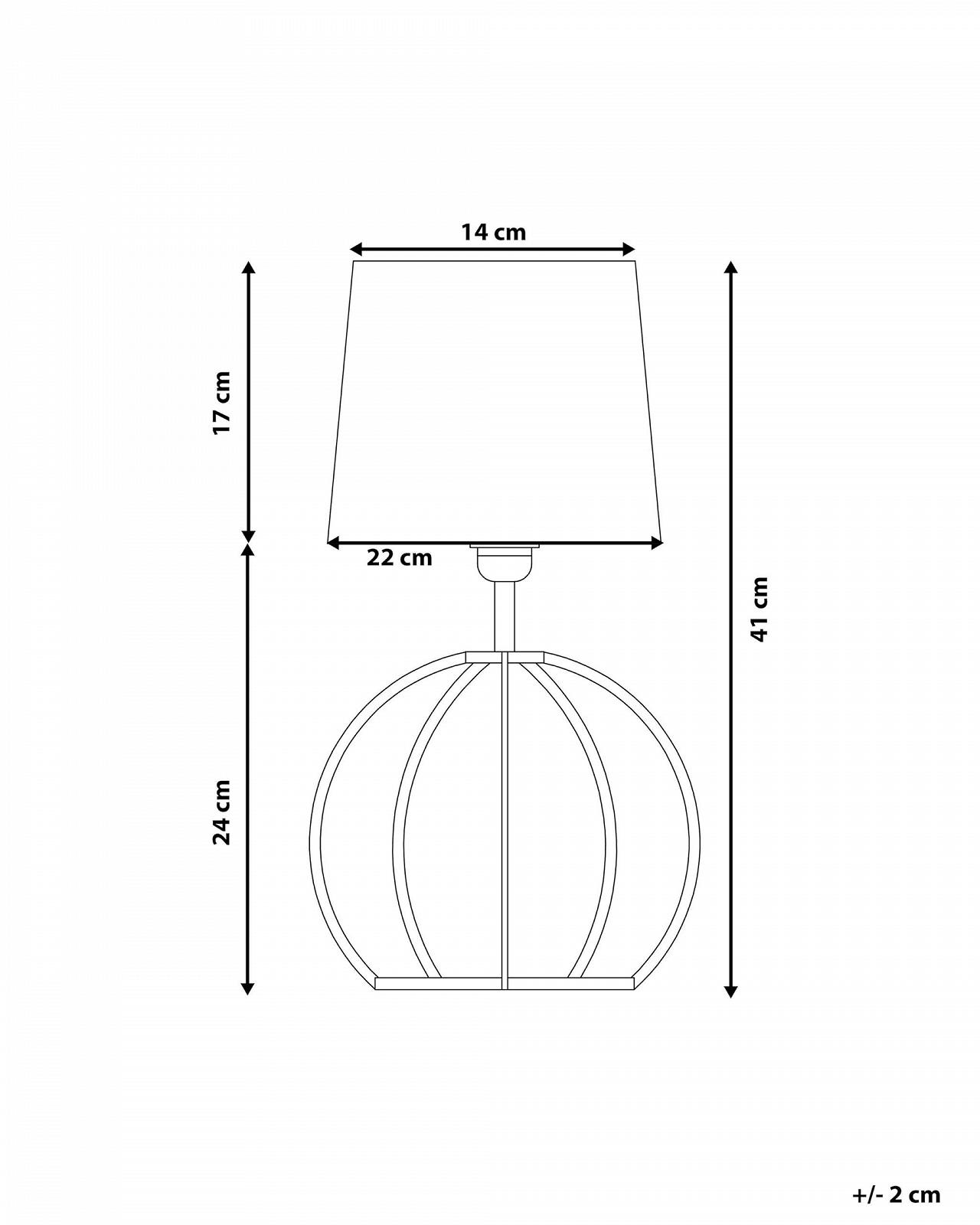 Настільна лампа Beliani Samo Wooden White, фото №3