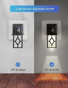 Світильник Emeritpro LED Нічник З Twilight Sensor 2 рівні яскравості 30LM/60LM 5000K Cool White Винтажний стиль Упаковка 2 synthetic.ua - Фото 1