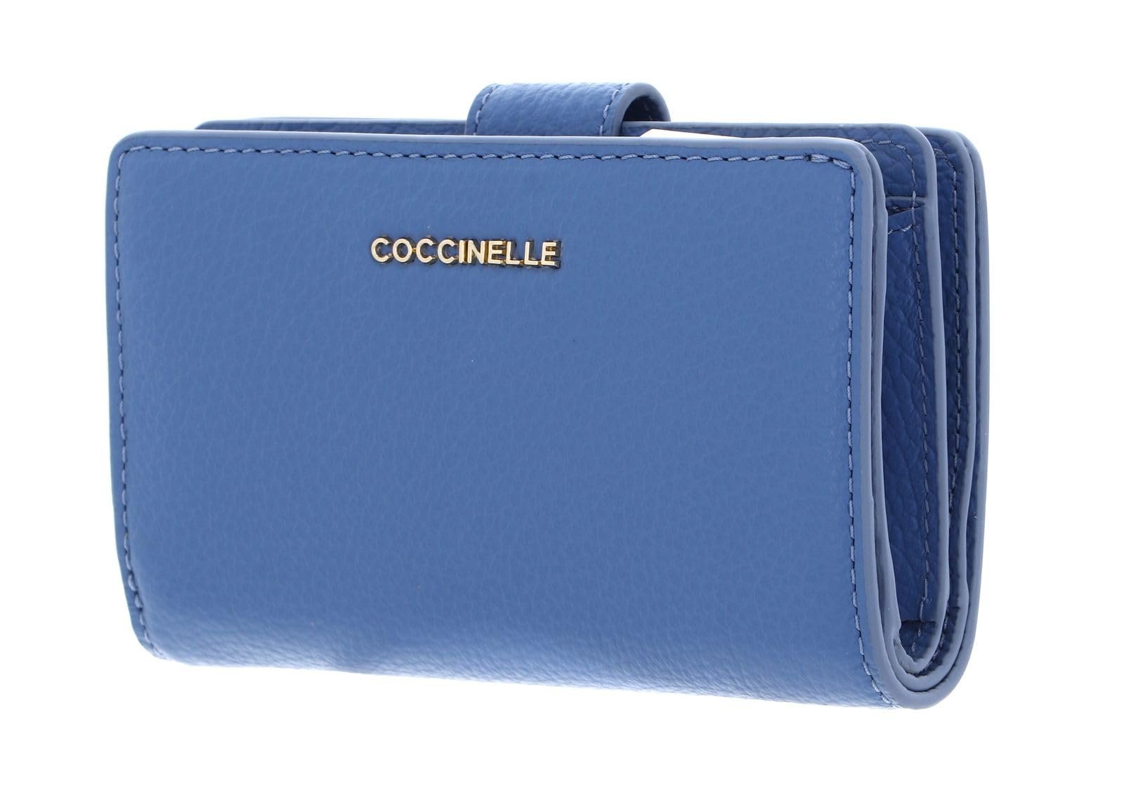 Кошелек Coccinelle Metallic Soft Mini Кожа Grained Azul лазурный, стандартный размер, фото №5