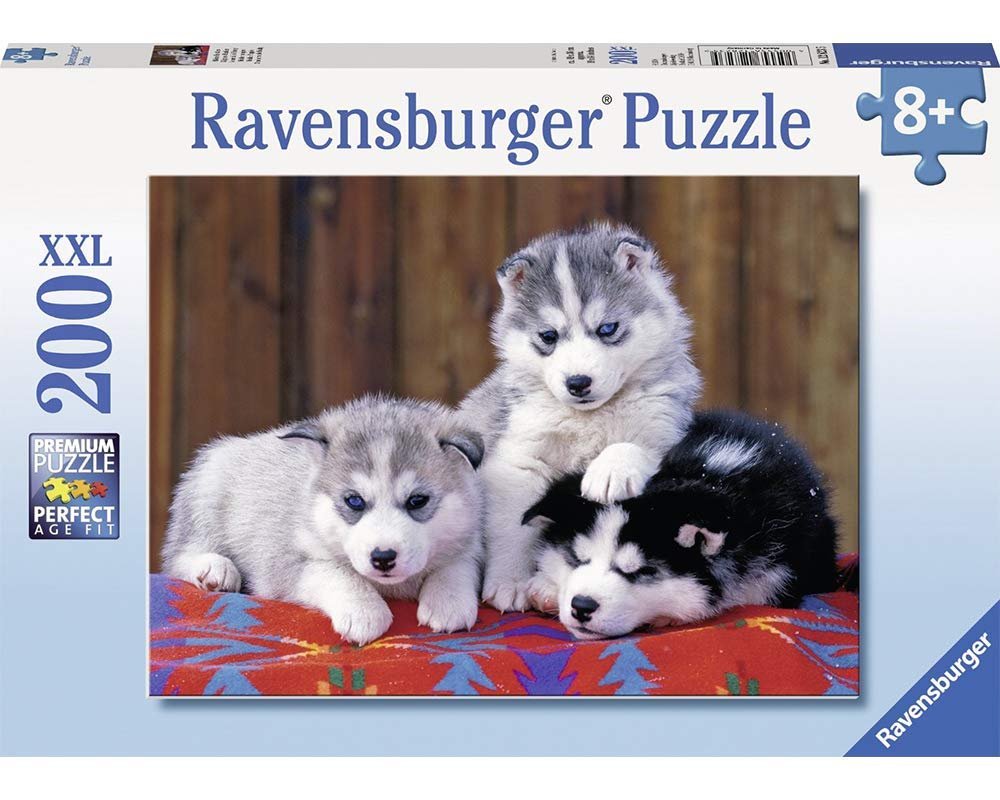 Пазл Ravensburger Decorative Cute Huskies 12823 200 деталей, фото №1 Пазл Ravensburger Decorative Cute Huskies 12823 200 деталей, фото №1