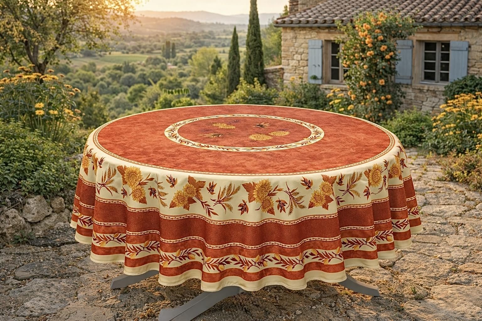 Скатертина Sunflower Provence Style 180 см прямокутна кругла брудовідштовхувальна, фото №2