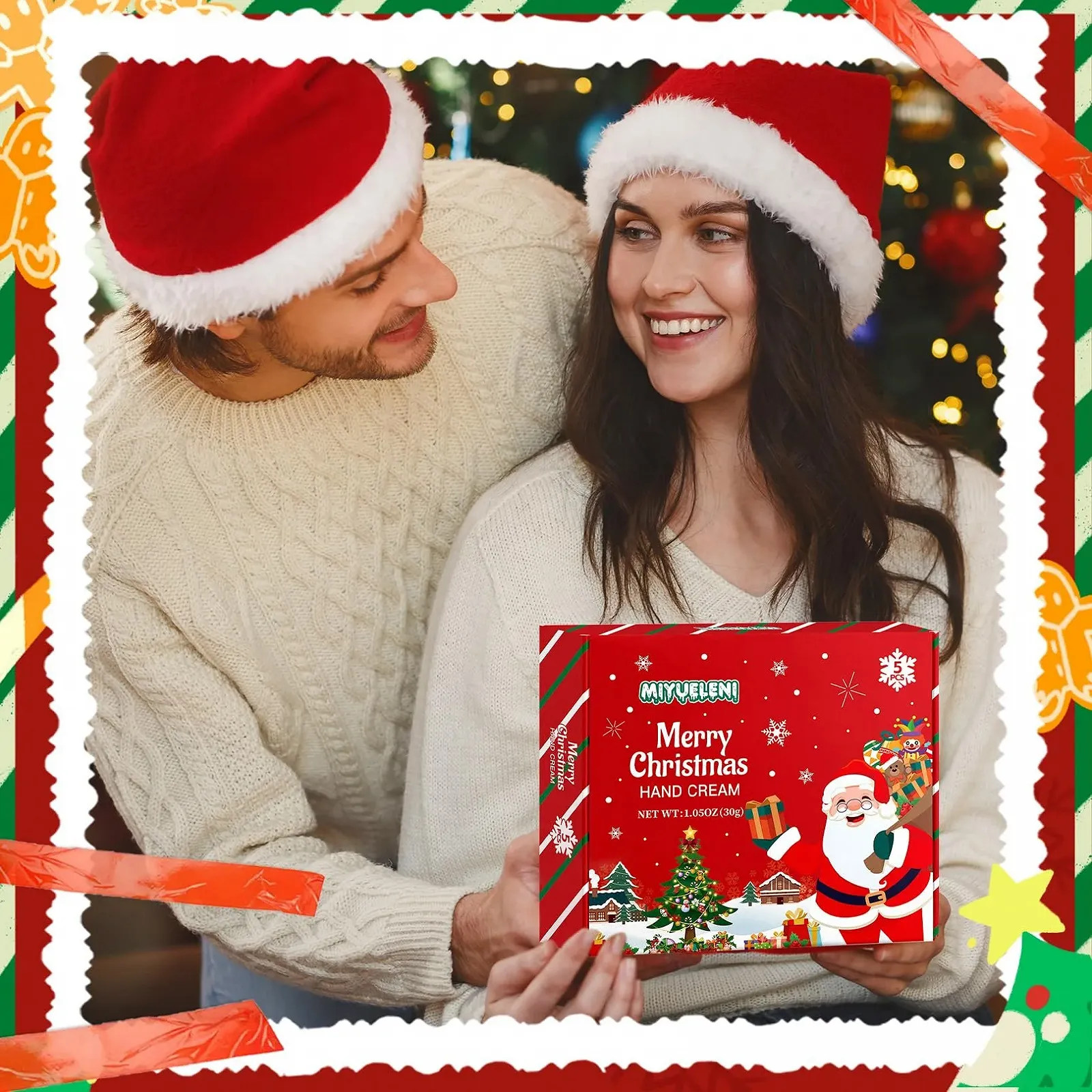 Крем для рук Рождественский набор, 5 x 30 г Мини-крем для рук Рождественский подарочный набор с маслом ши, фото №7