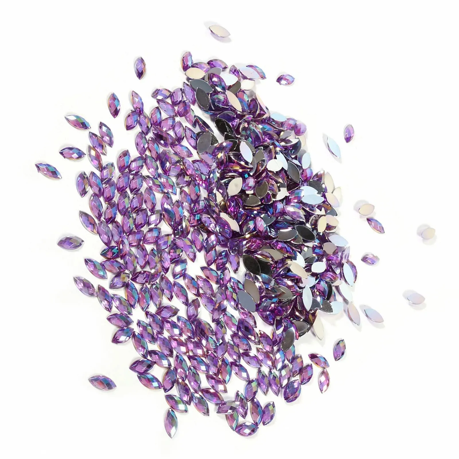 Стрази Плоскі 7X15MM 500 шт. Яскраві, фото №1