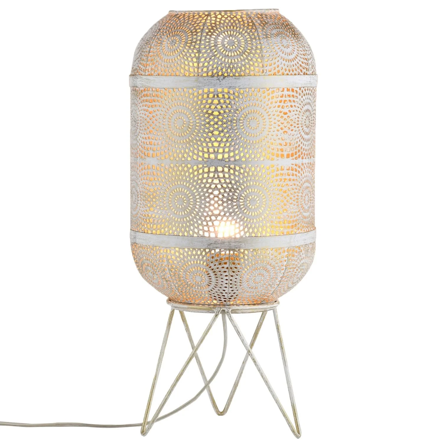 Настільна лампа Marrakech Verdure 45 см Метал White Gold E27, фото №1