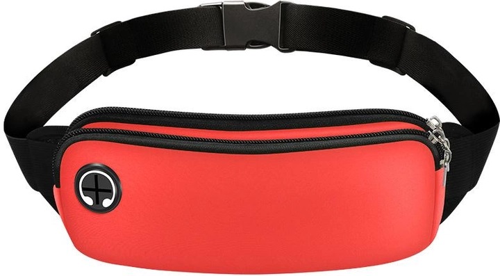 Поясная сумка для бега RunningBag с 2 карманами 22х10 см Red 050652, фото №2