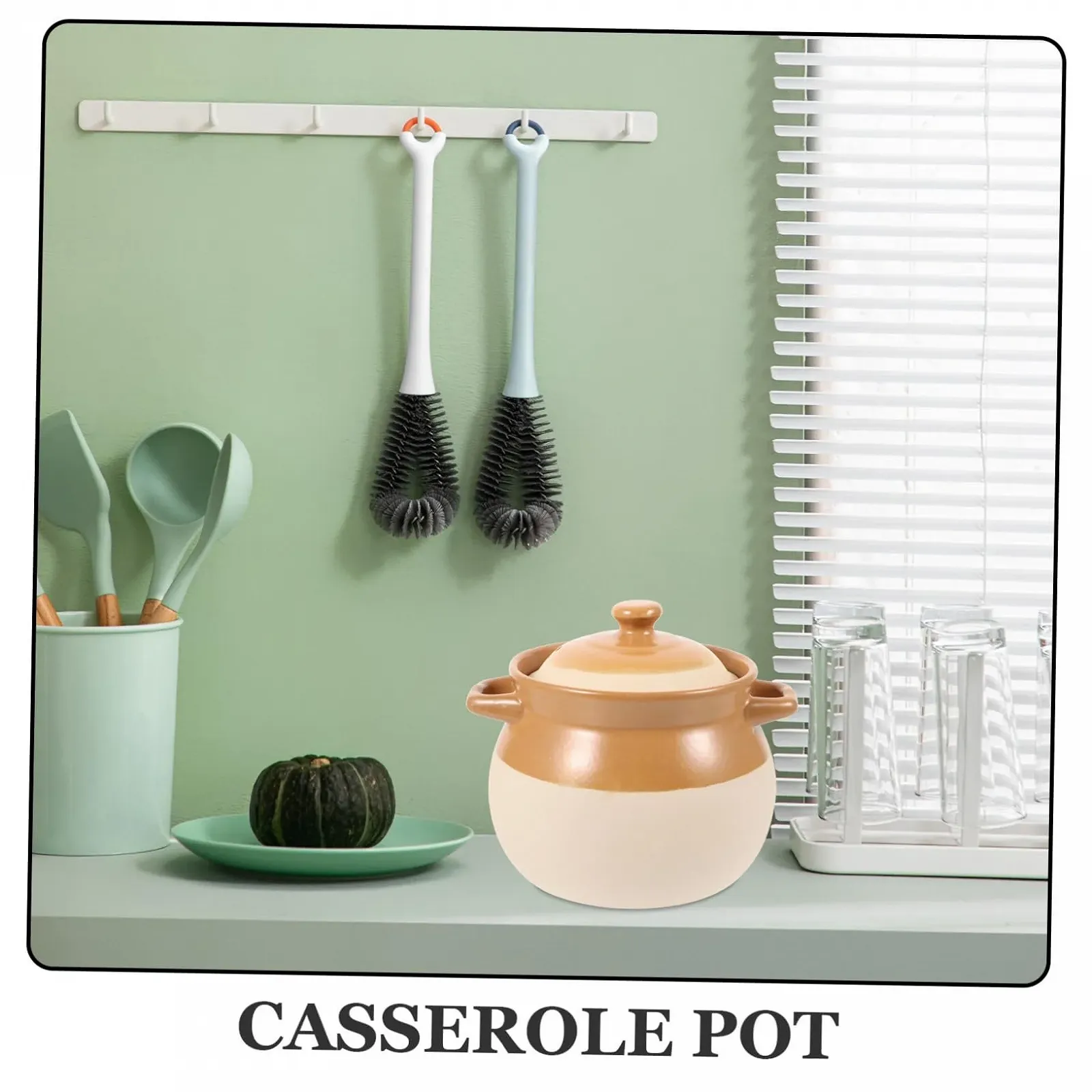 Кастрюля керамическая SOLUSTRE для пасты и супа с двойными ручками, фото №7